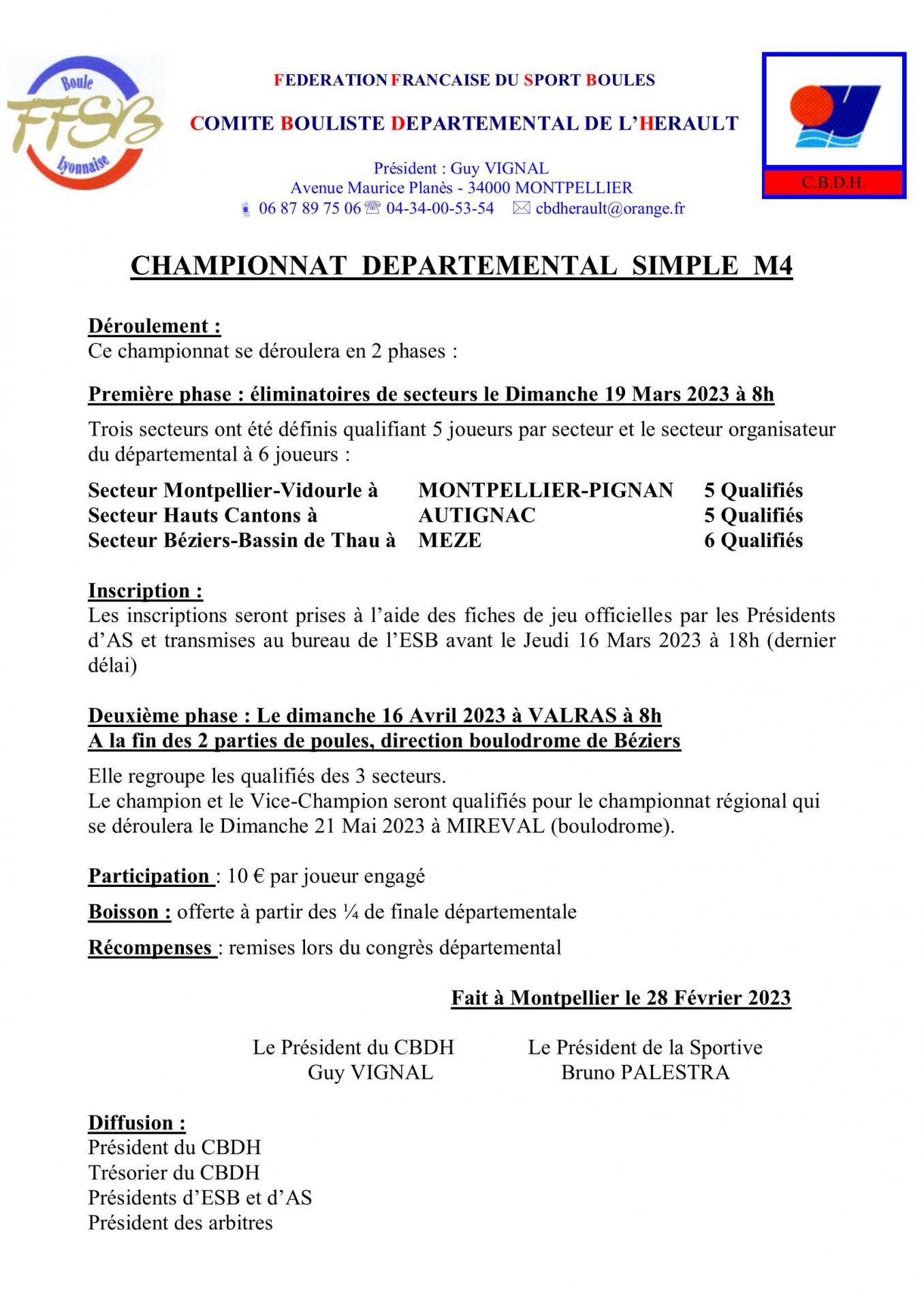 Ch dep Simple et secteur M4