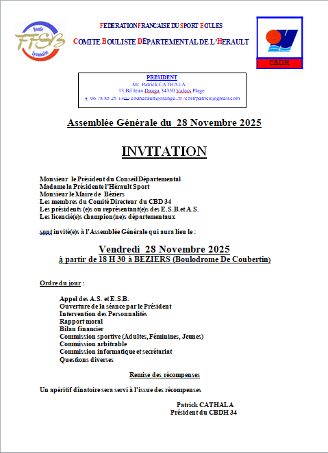 Invitation AG 2025